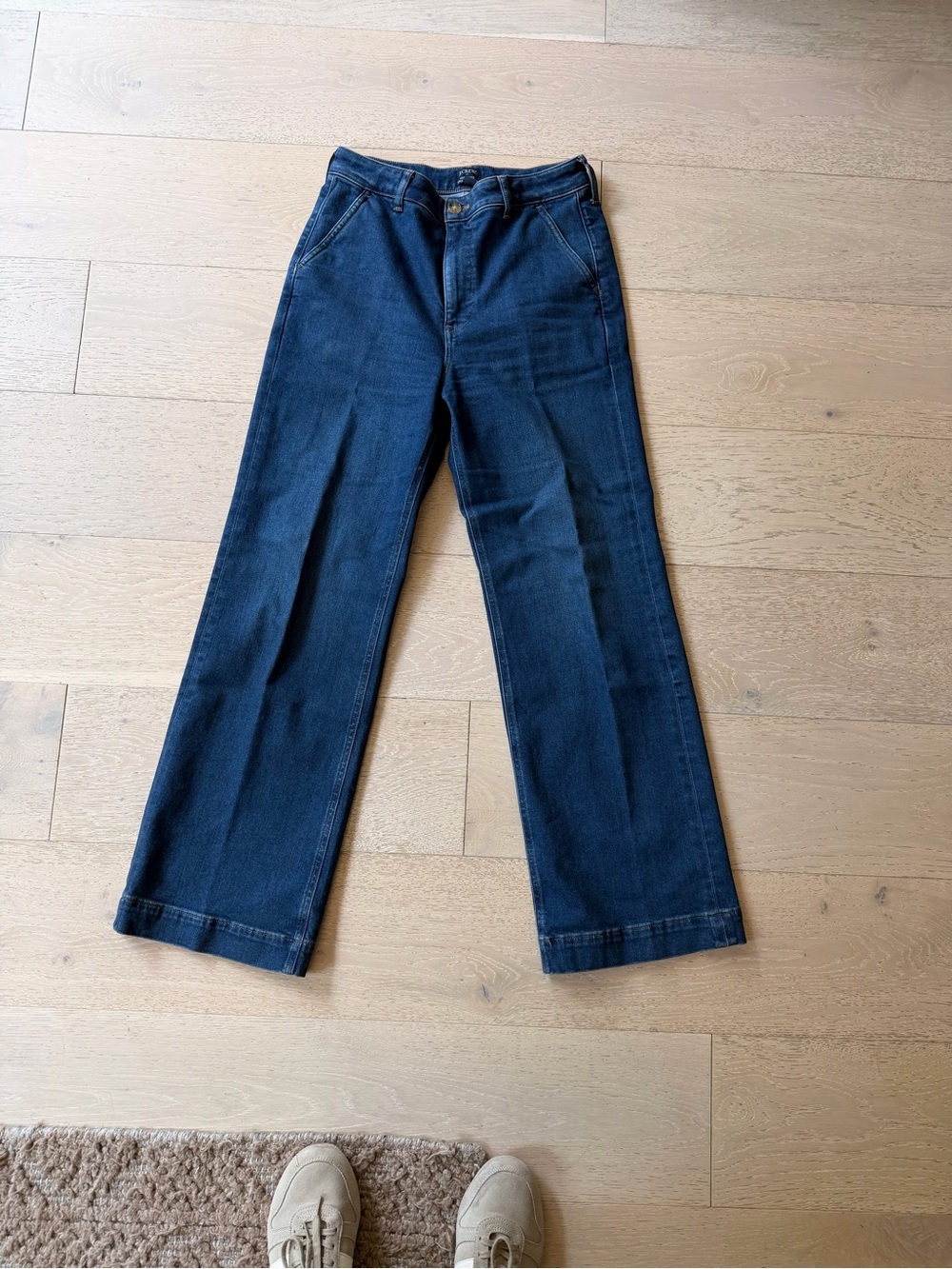J. Crew Dark Indigo Wide Leg Jeans